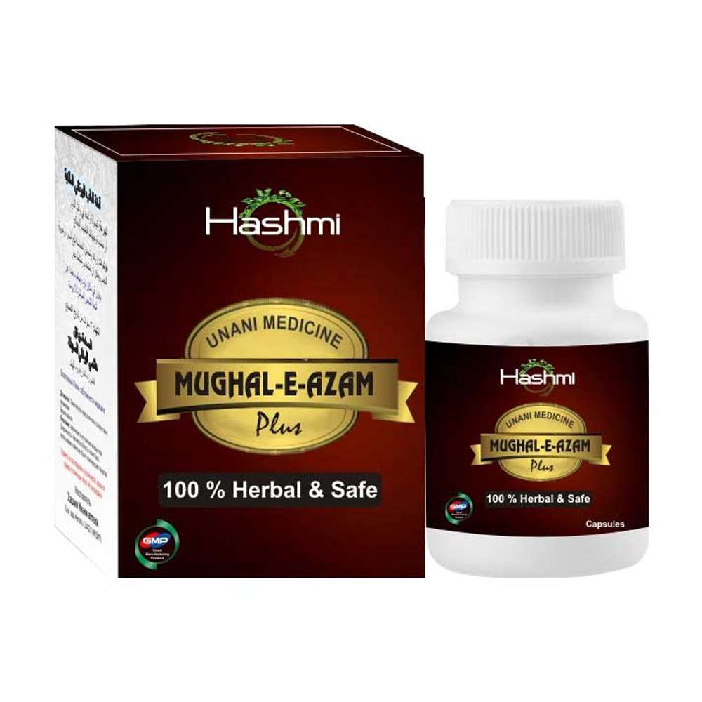 Hashmi Mughal E Azam Plus Capsule | Helps in Increase & Improves Muscles Of Body, Vigor & Vitality | 100% Herbal & Safe General Tonic